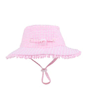 Load image into Gallery viewer, Pink Gingham Swim Sun Hat