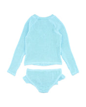 Load image into Gallery viewer, Blue Fizz Crinkle LS Rash Set