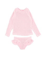 Load image into Gallery viewer, Pale Pink Crinkle LS Rash Set