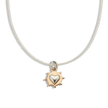 Load image into Gallery viewer, Bronze and Silver Heart Charm Necklace