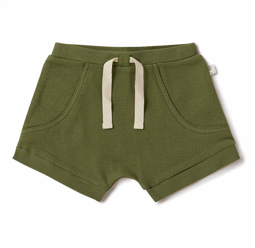 Olive Organic Shorts