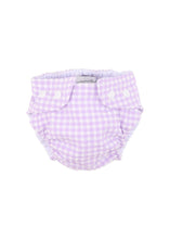 Load image into Gallery viewer, Lilac Gingham Aqua Nappy
