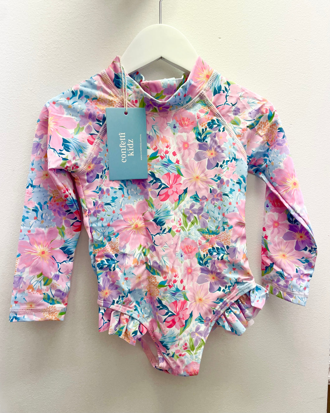 Summer Blooms Swim Zippy LS