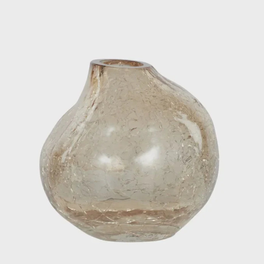 Crackle Glass Vase