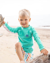 Load image into Gallery viewer, Boys Teal Green LS Rash Top
