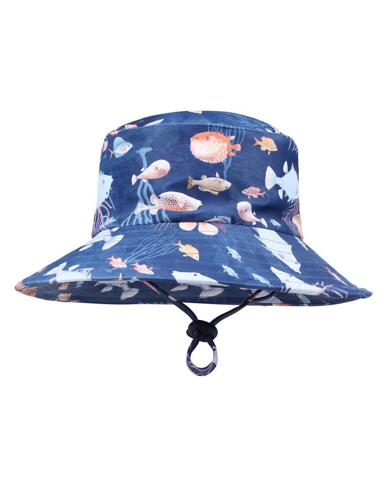 Aiden Blue Print Sun Hat