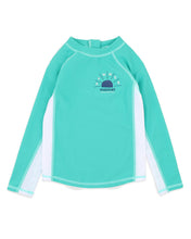 Load image into Gallery viewer, Boys Teal Green LS Rash Top
