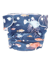 Load image into Gallery viewer, Aiden Print Aqua Nappy
