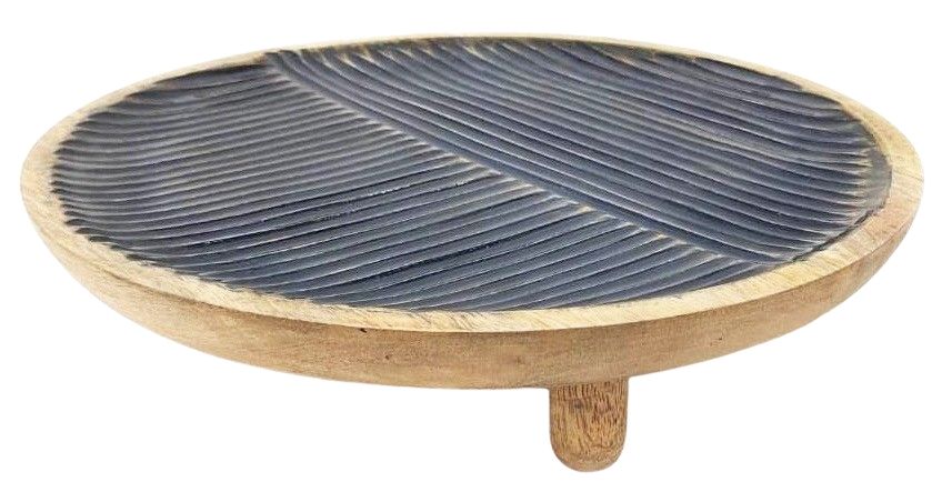 Blue Ripple Serving Platter