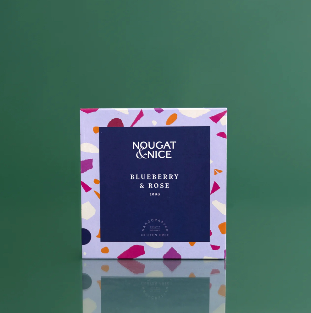 Blueberry and Rose Nougat