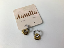 Load image into Gallery viewer, Dual-Tone Heart Earrings

