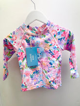 Load image into Gallery viewer, Summer Blooms Swim Rashie LS
