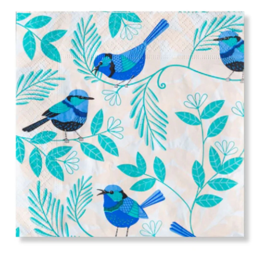 Blue Wrens - Paper Napkins