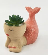 Load image into Gallery viewer, Mermaid Planter Pink
