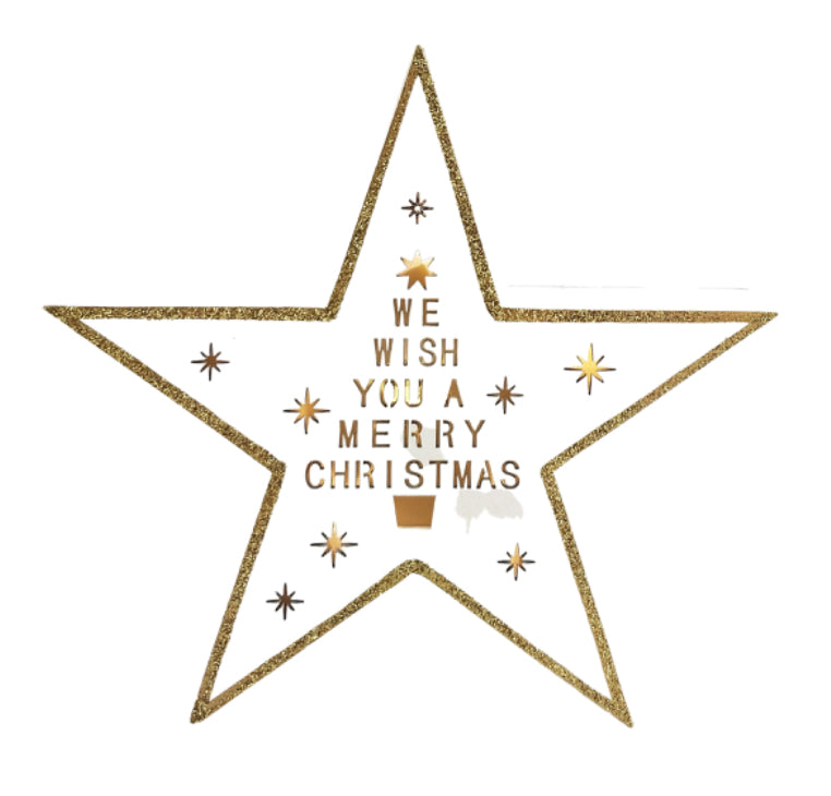 Wish You A Merry Christmas Star Sign