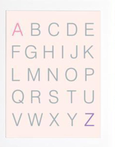 Alphabet Blush Art Print